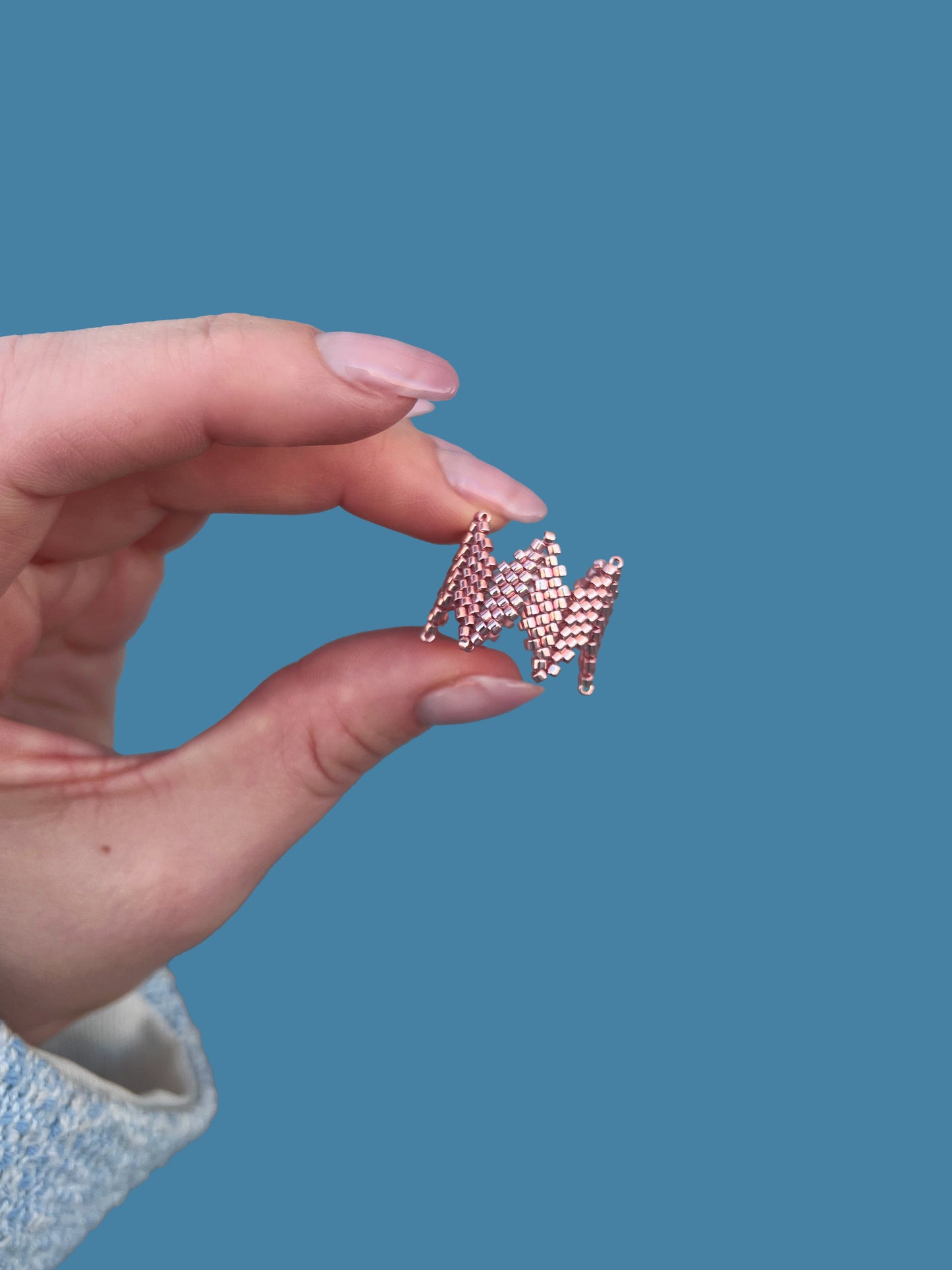 "Vivienne" Crown Rose Gold Seed Bead Ring