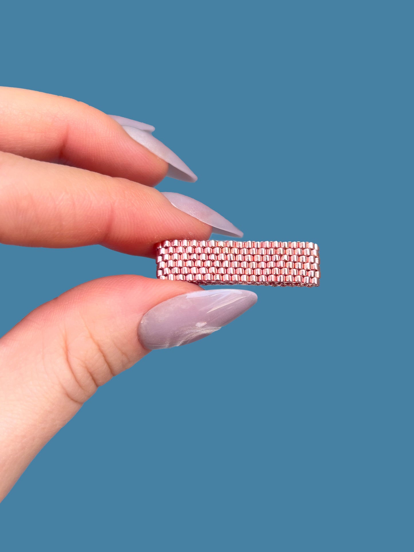 "Rosé" Rose Gold Seed Bead Ring