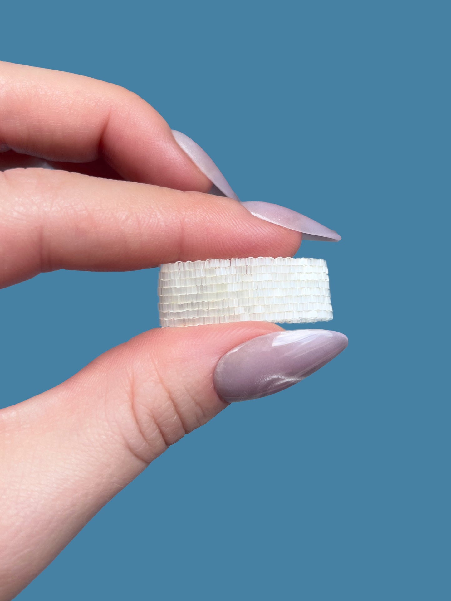 "Ivory" Cream Satin Sparkling Seed Bead Ring